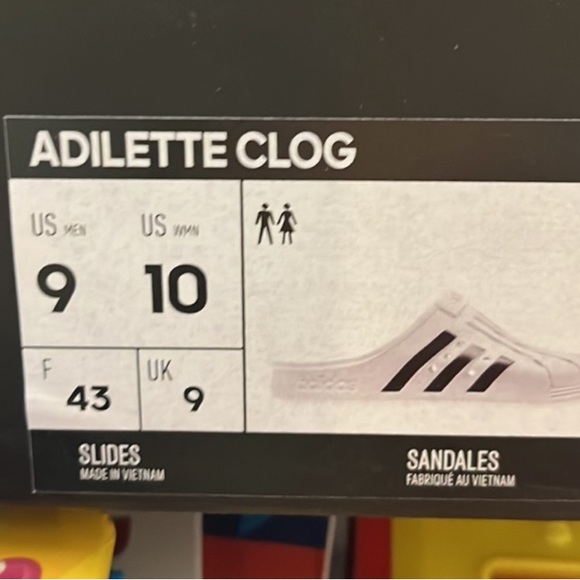 Adidas Adilette Clog Superstar Sandals Shoes new white black FY8970 Mens Size 9